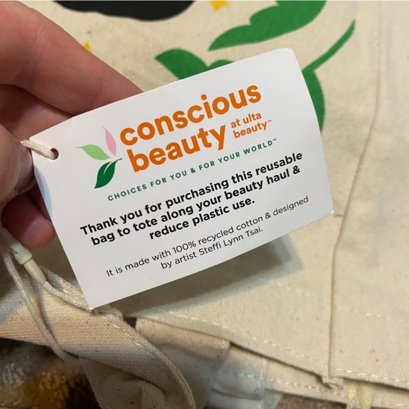 NWT {Ulta Beauty} Totally Conscious Tote Handbag Shoulder Shopping Bag - Picture 4 of 16